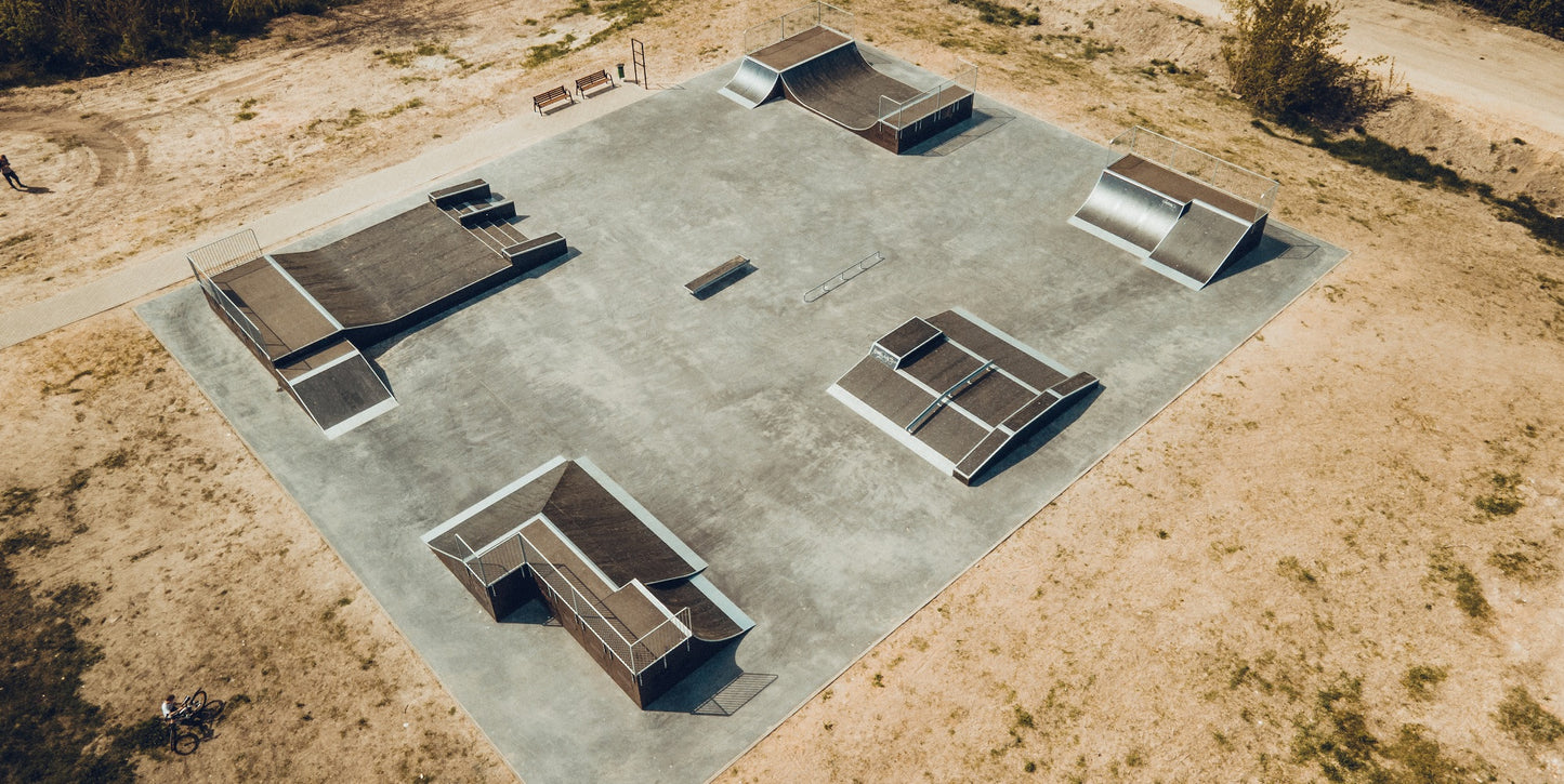Skatepark, modulär av vattentät plywood